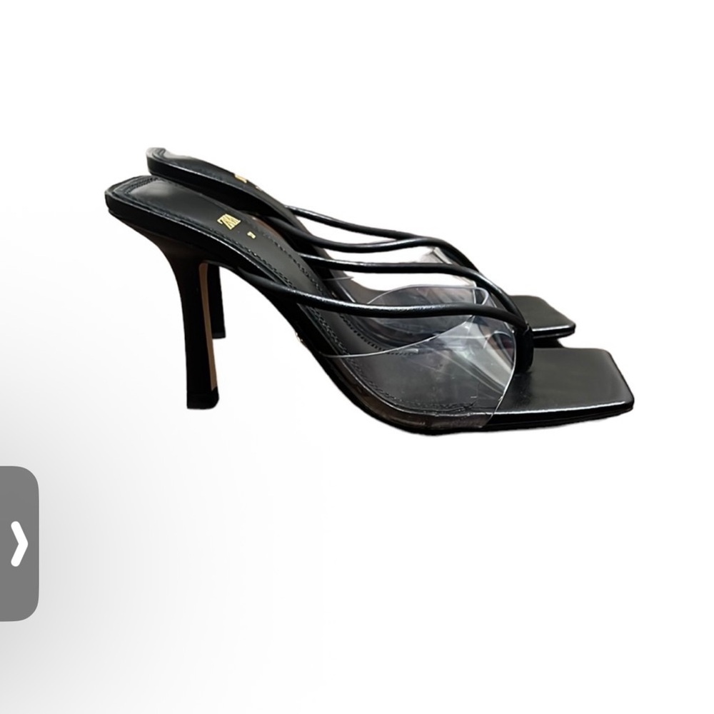 Zara Black and Clear Heels Size 37 New